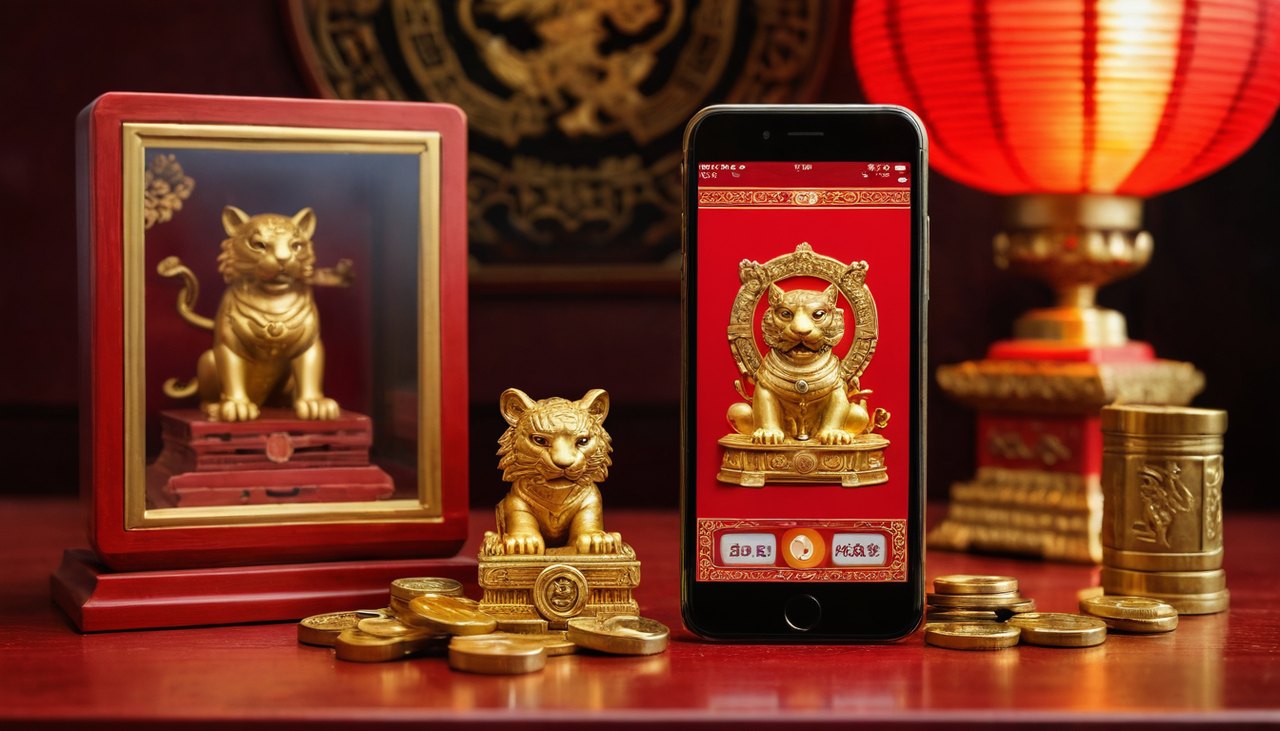 金虎爺試玩示意圖：免費體驗 IGS 虎爺招財台味遊藝場 App、多機台合集的手機畫面