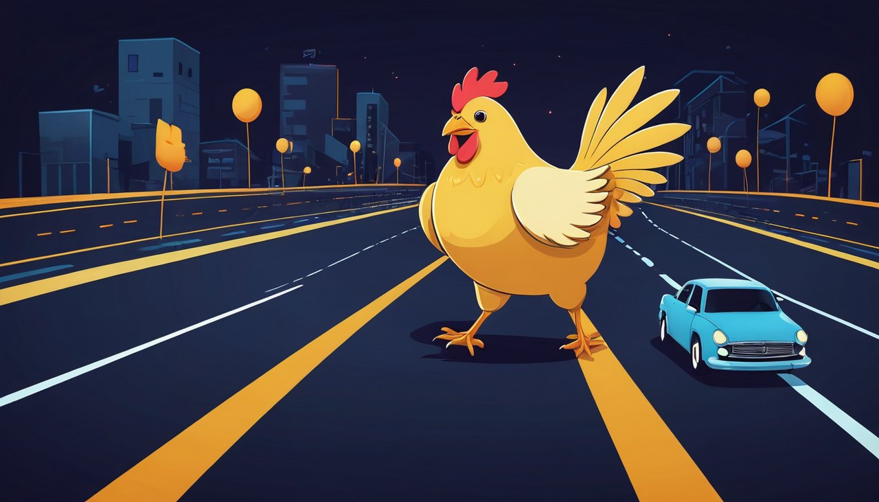 Chicken Crash 雞衝馬路 Crash 遊戲風格示意圖