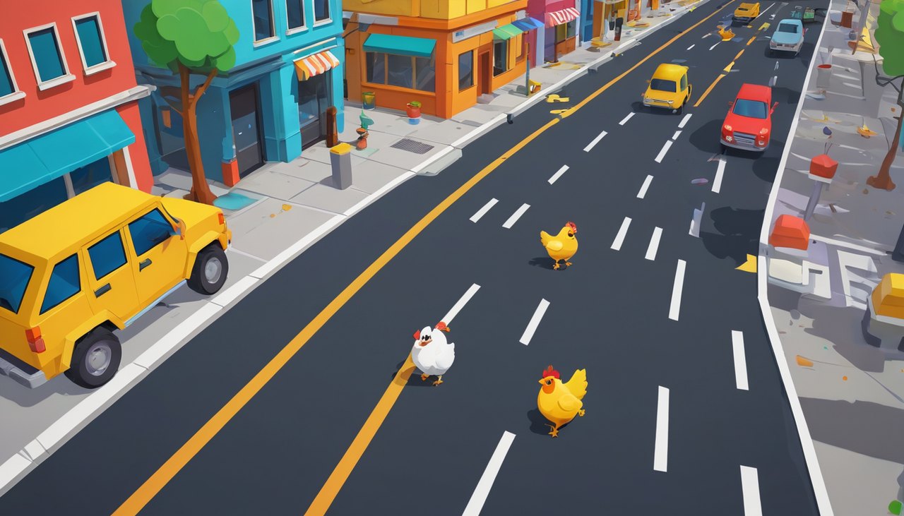 瘋狂過馬路 Uncrossable Rush Hacksaw過馬路Crash遊戲 風格示意圖